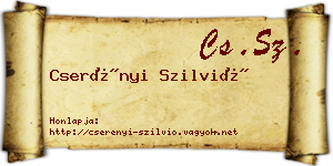Cserényi Szilvió névjegykártya